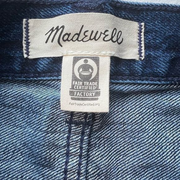 High Rise 90s Style Madewell Balloon Jeans - Dark Blue Denim - Picture 5 of 14